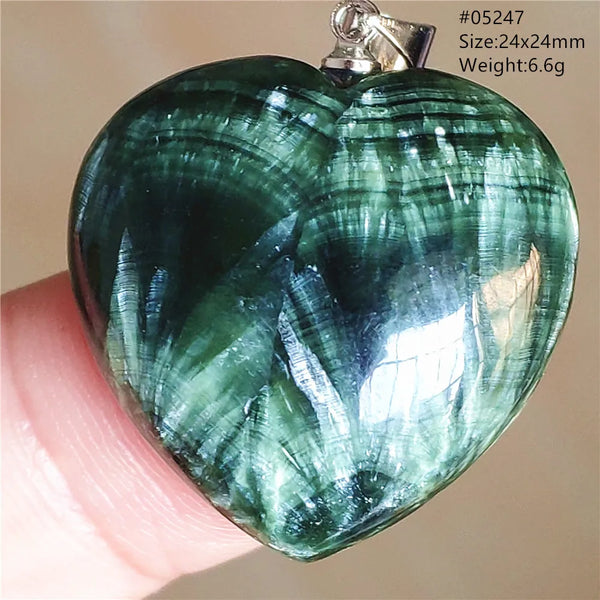 Green Seraphinite Pendant-ToShay.org