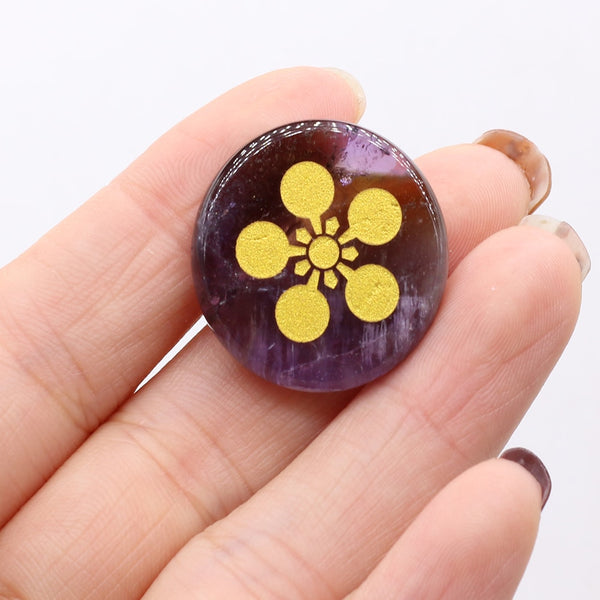 Purple Amethyst Palm Stones-ToShay.org