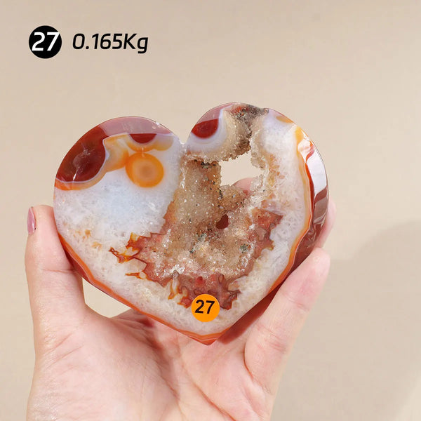 Red Agate Druzy Heart-ToShay.org