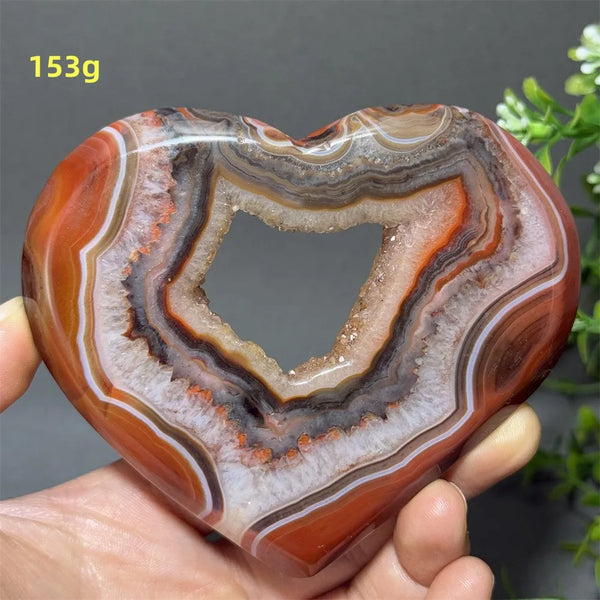 Red Agate Geode Heart-ToShay.org