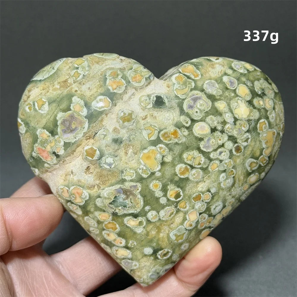 Green Rainforest Jasper Heart-ToShay.org