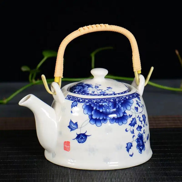 White Painted Porcelain Tea Pot-ToShay.org