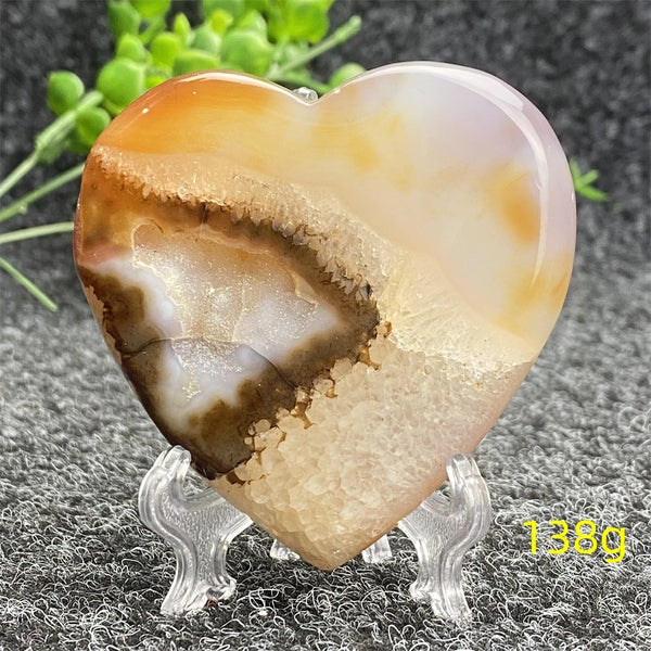 Red Agate Geode Heart-ToShay.org