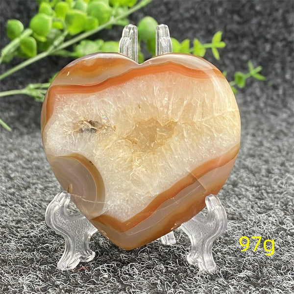 Red Agate Geode Heart-ToShay.org