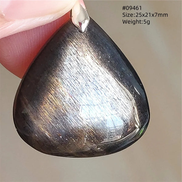 Black Moonstone Sunstone Pendant-ToShay.org