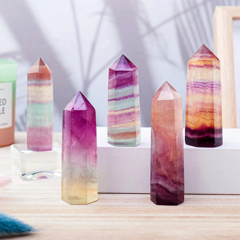 Rainbow Fluorite Hexagonal Column-ToShay.org