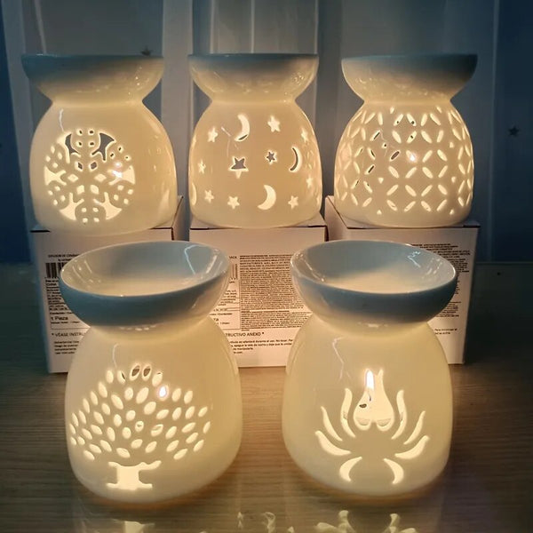 Hollow Ceramic Essential Oil Burner-ToShay.org