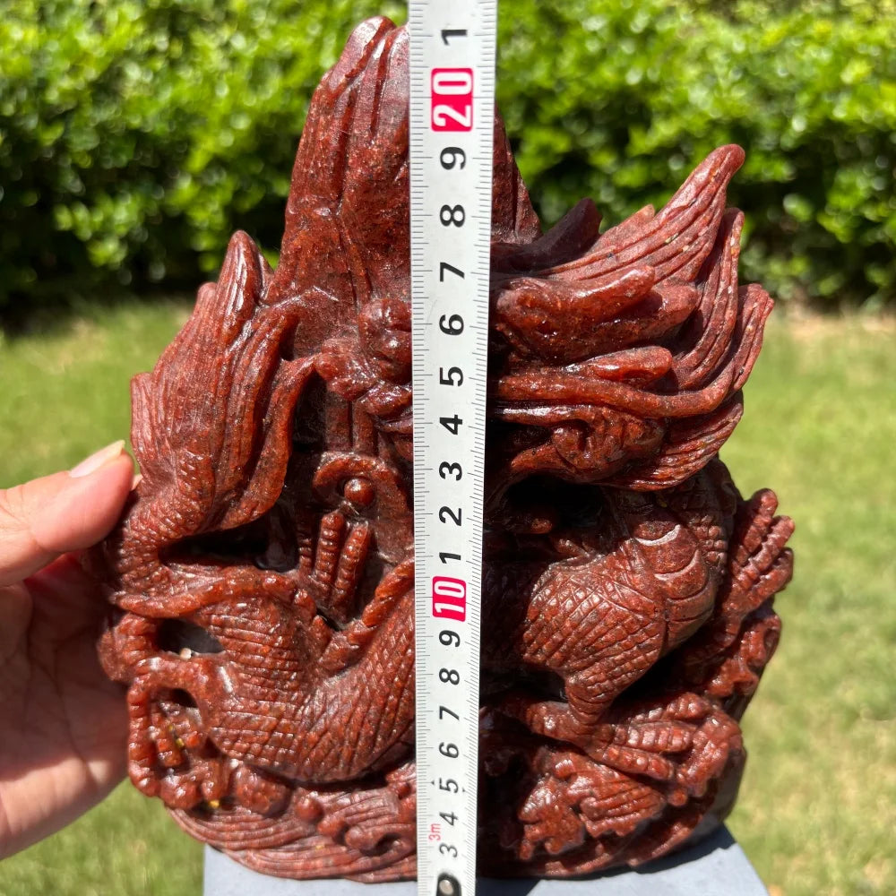 Red Strawberry Quartz Dragon-ToShay.org