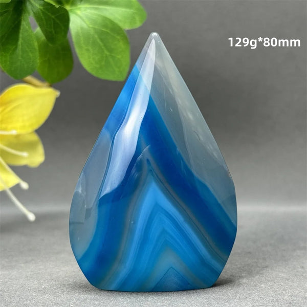 Blue Striped Agate Torch-ToShay.org