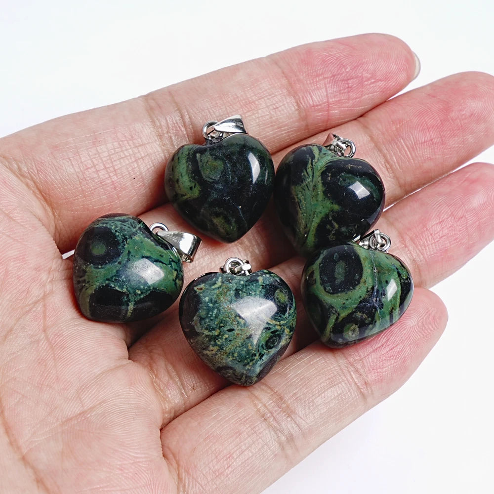 Green Kambaba Jasper Heart-ToShay.org
