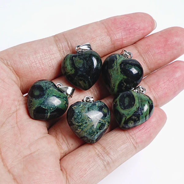 Green Kambaba Jasper Heart-ToShay.org