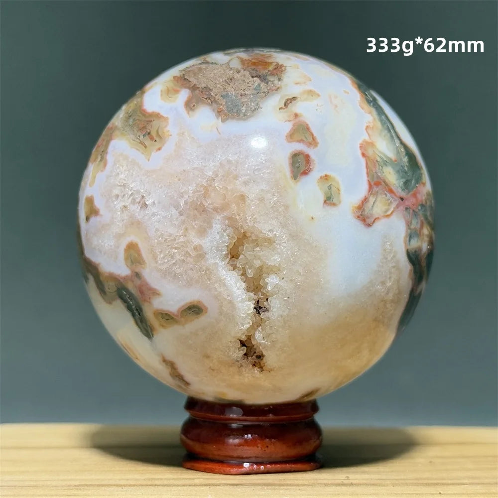 Red Moss Crystal Agate Ball-ToShay.org