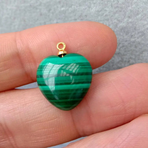 Green Malachite Heart Pendants-ToShay.org