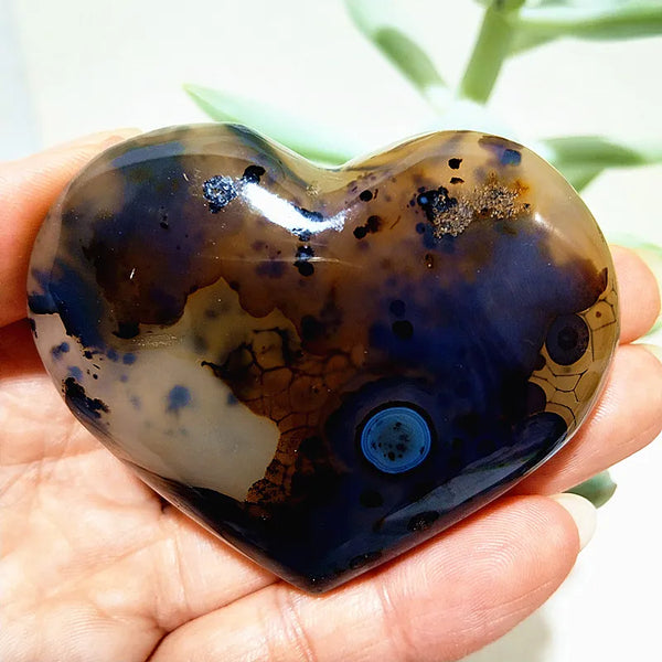 Yellow Moss Agate Heart-ToShay.org