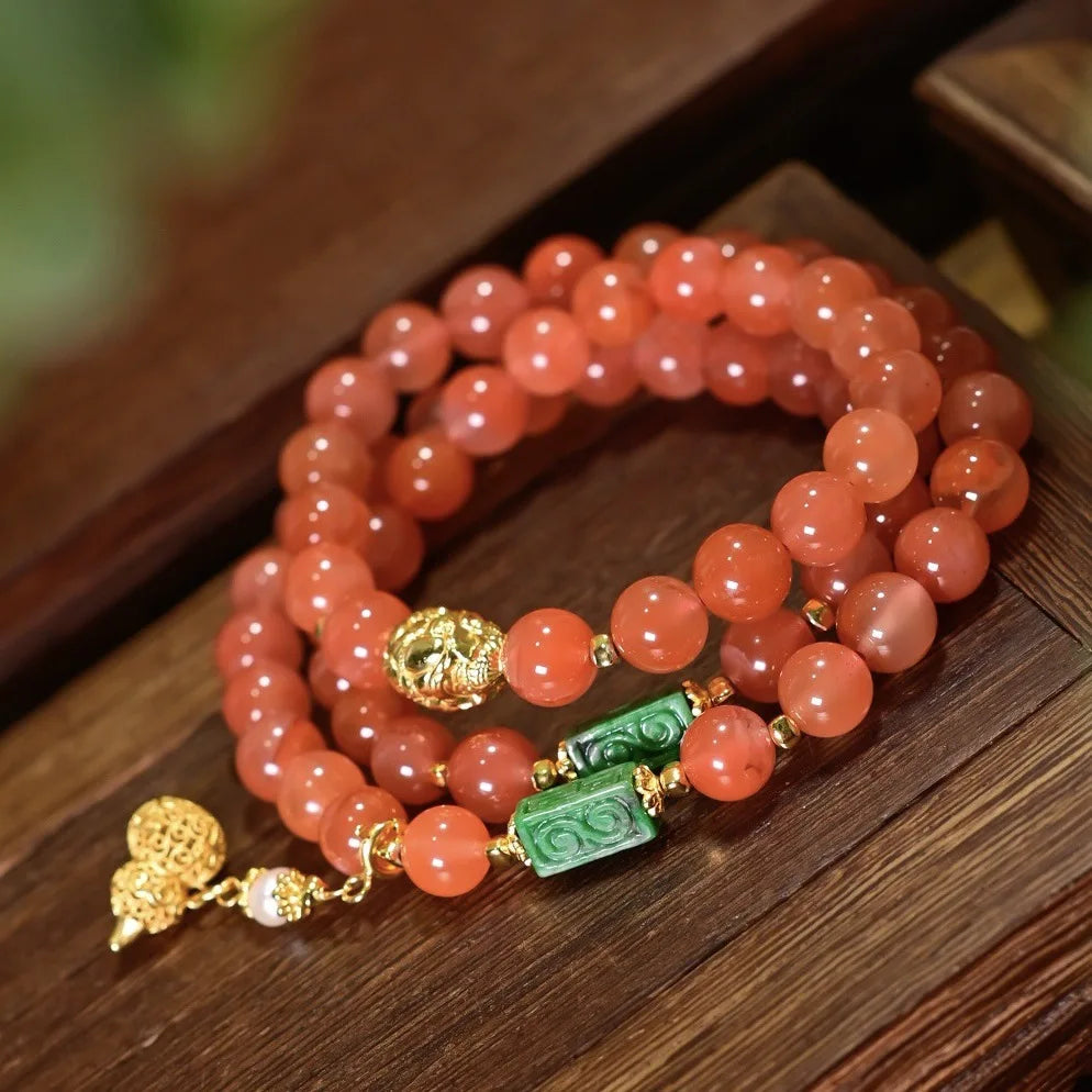 Red Agate Wrap Bracelet-ToShay.org