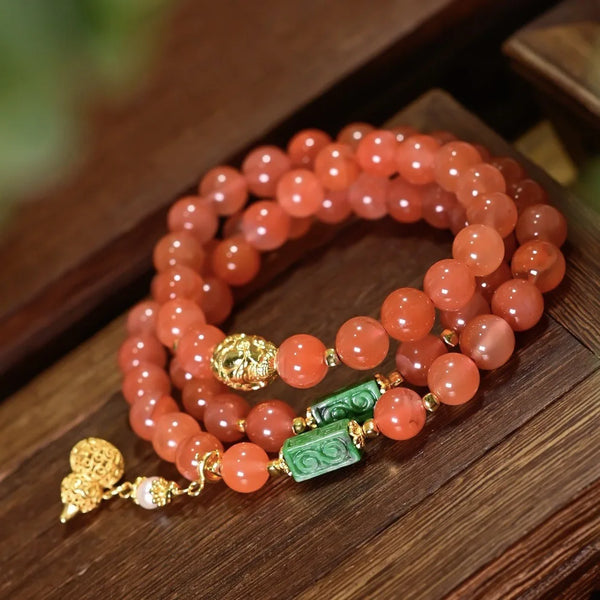 Red Agate Wrap Bracelet-ToShay.org