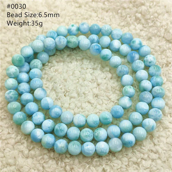 Blue Larimar Bead Bracelet-ToShay.org