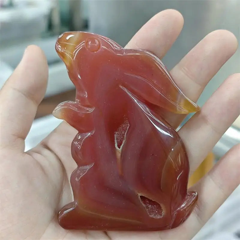 Yellow Druzy Agate Rabbit-ToShay.org