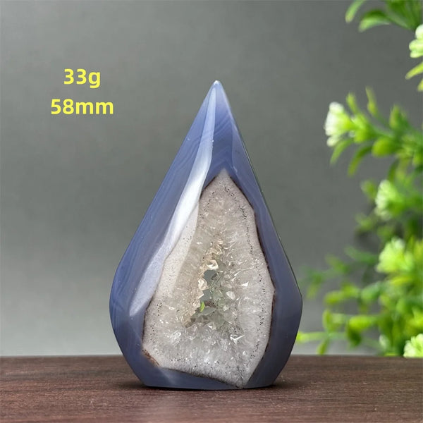 Blue Agate Geode Torch-ToShay.org