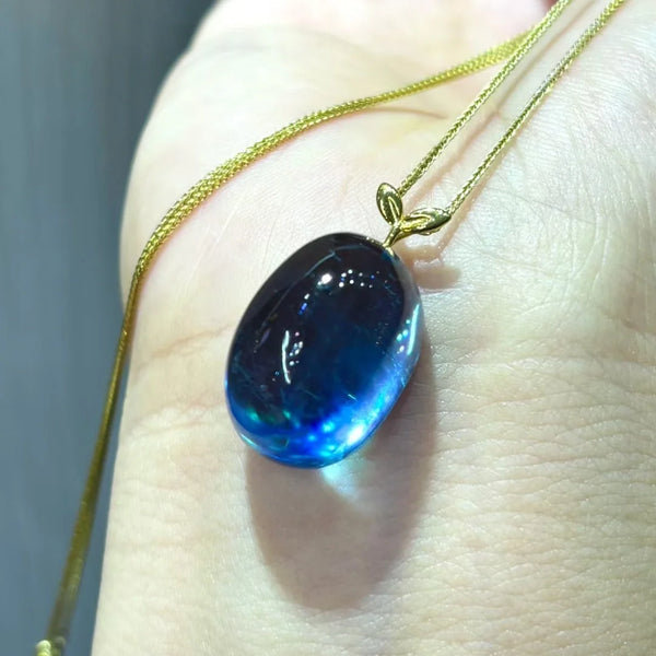 Blue Aquamarine Pendant-ToShay.org