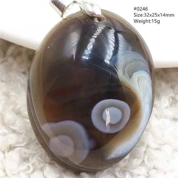 Grey Lace Agate Pendant-ToShay.org