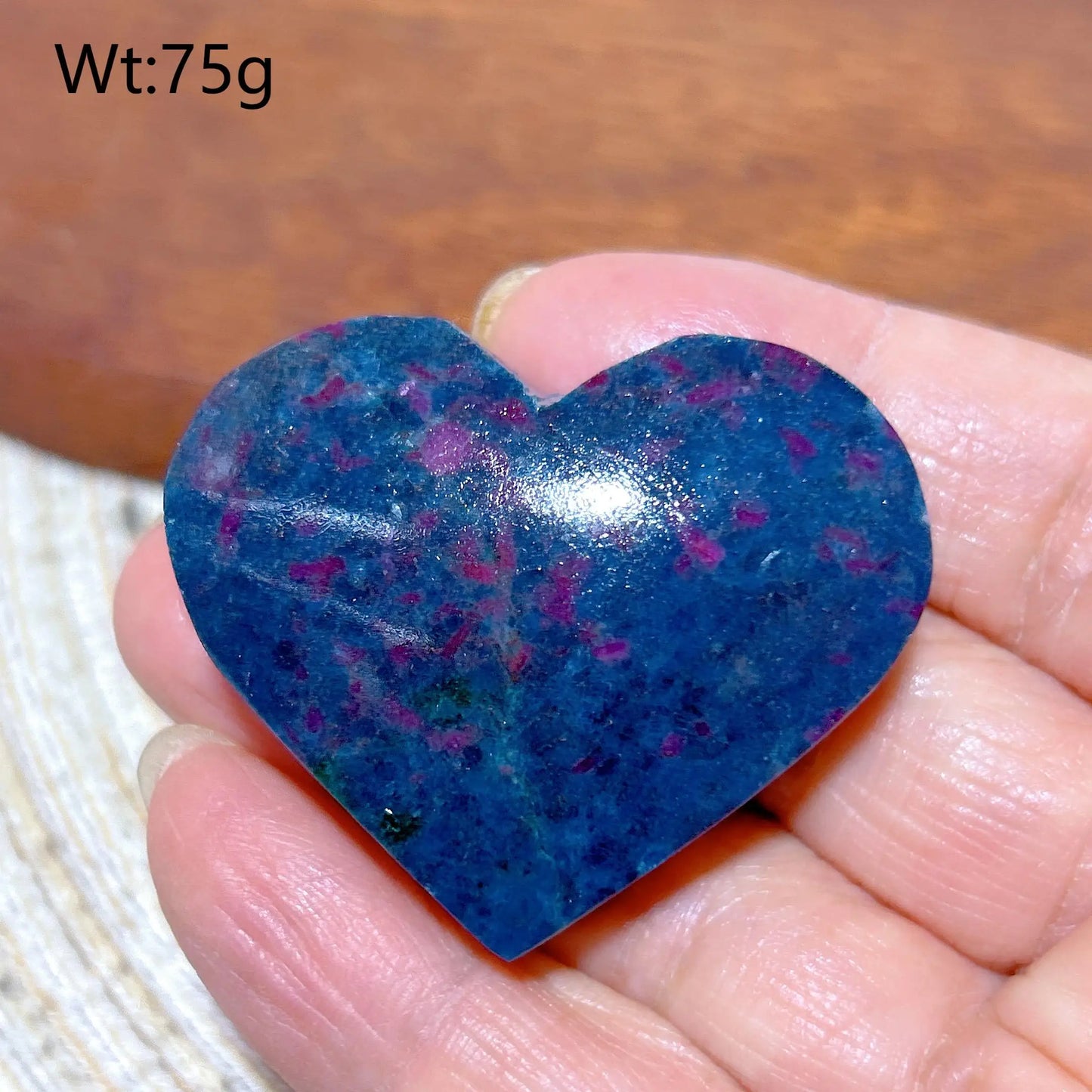 Blue Ruby Kyanite Heart-ToShay.org