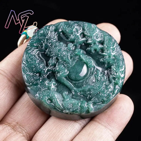Green Jadeite Wealth Pendant-ToShay.org