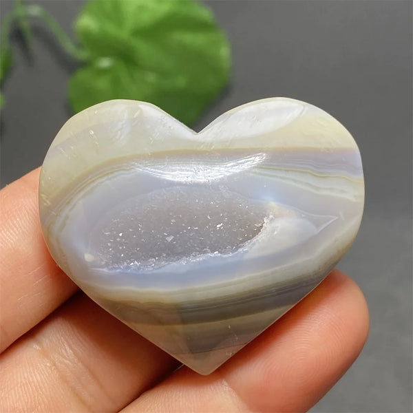 Blue Striped Agate Heart-ToShay.org