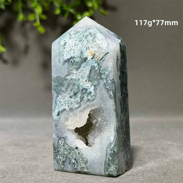 Green Aquatic Agate Tower-ToShay.org
