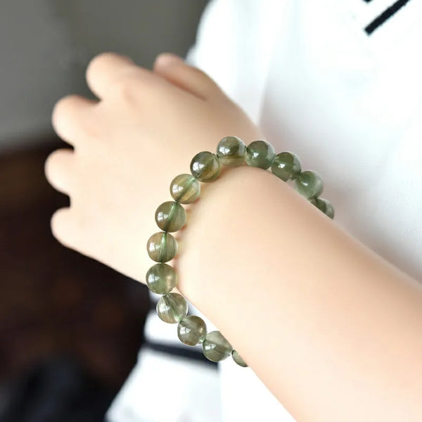 Green Rutilated Quartz Bracelet-ToShay.org