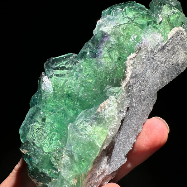 Green Fluorite Crystal Cluster-ToShay.org
