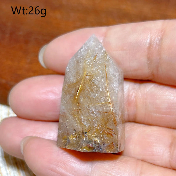 Gold Rutilated Crystal Point-ToShay.org