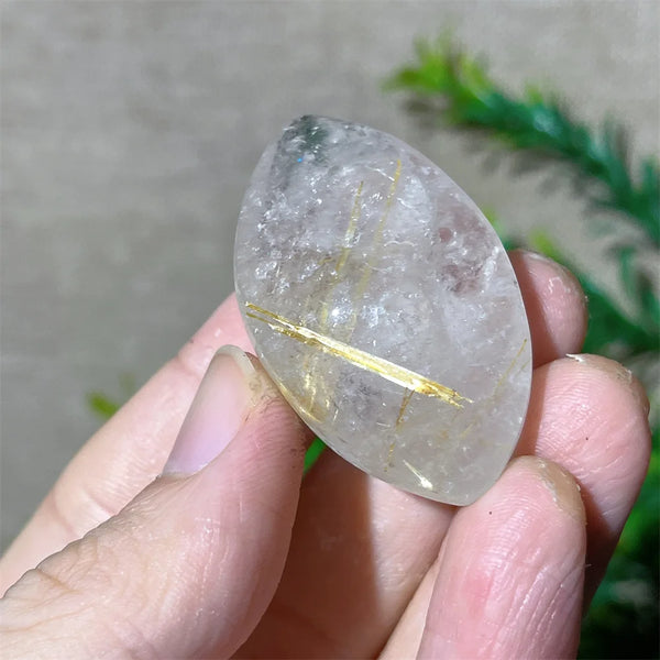 Gold Rutile Quartz Pendant-ToShay.org