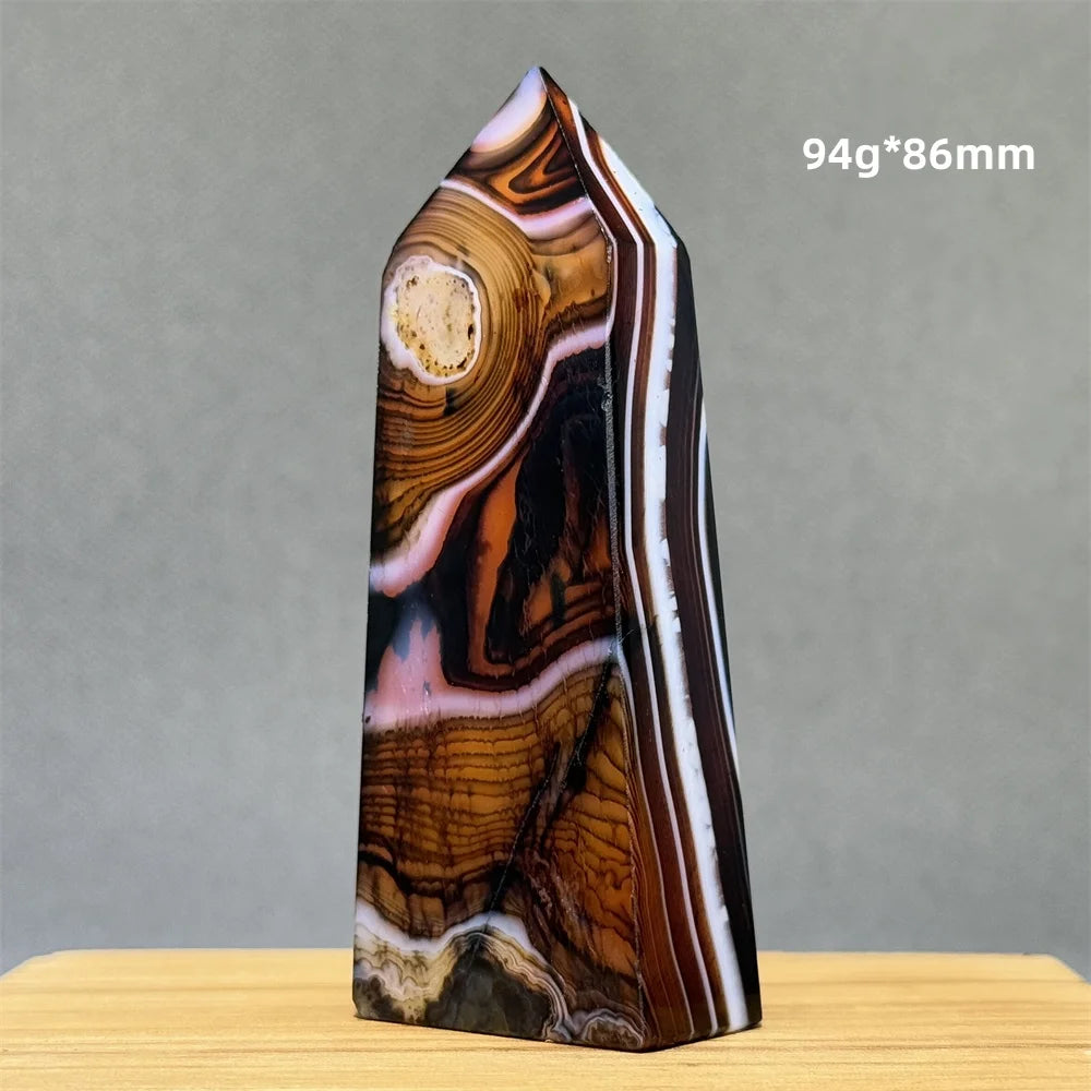 Orange Striped Agate Obelisk-ToShay.org