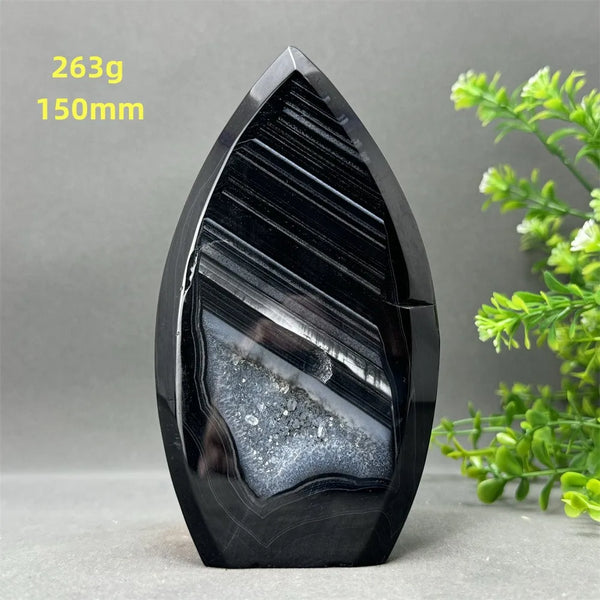 Black Onyx Geode Torch-ToShay.org