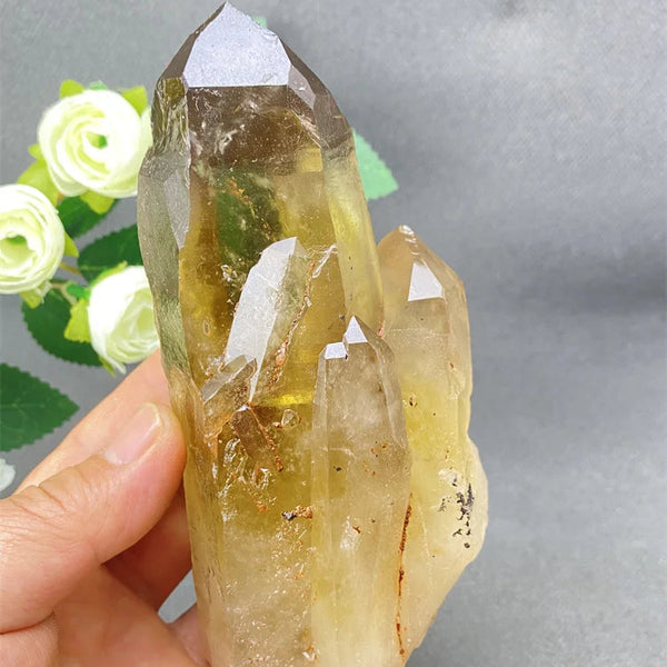 Yellow Quartz Cluster Crystal-ToShay.org