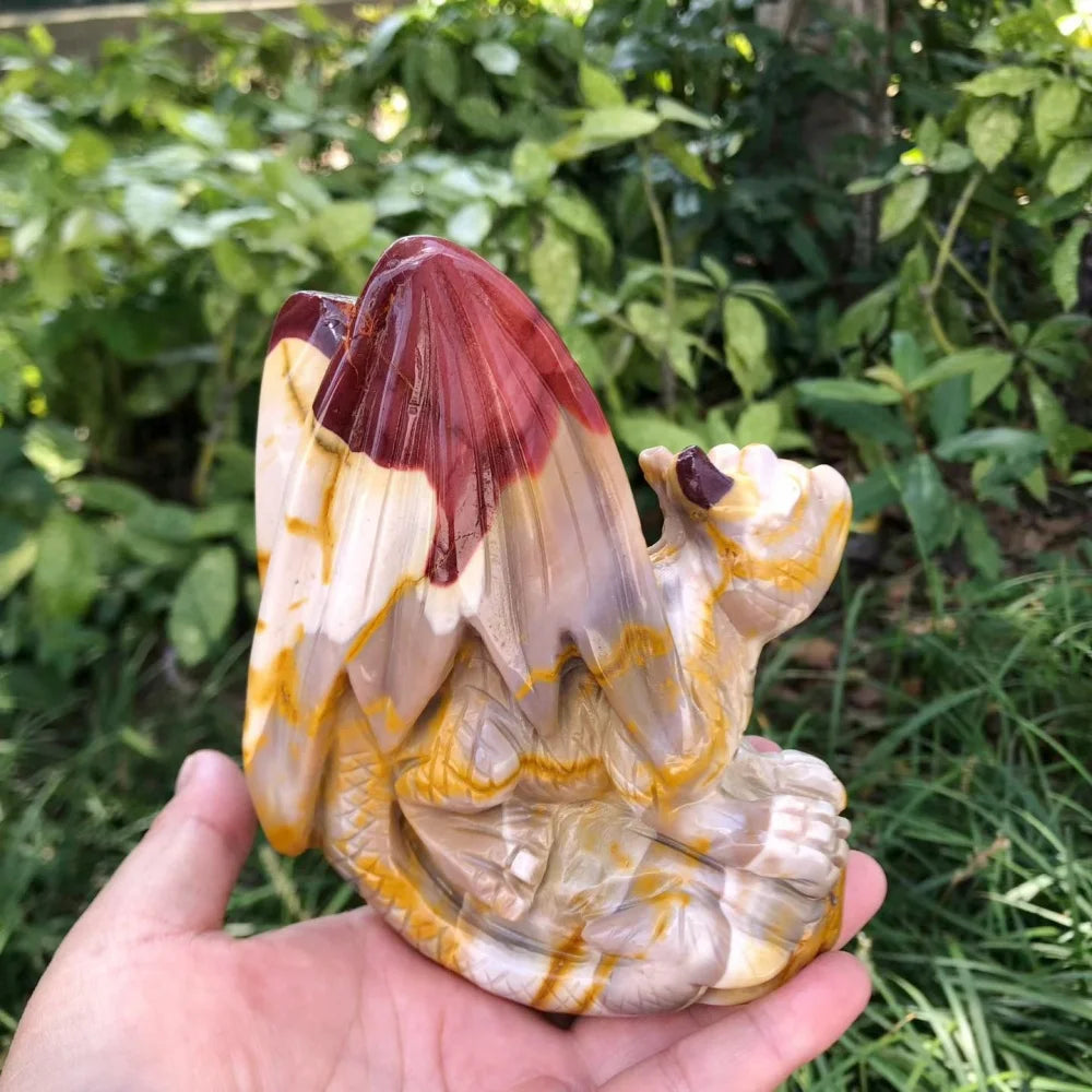 Yellow Mookaite Jasper Flying Dragon-ToShay.org