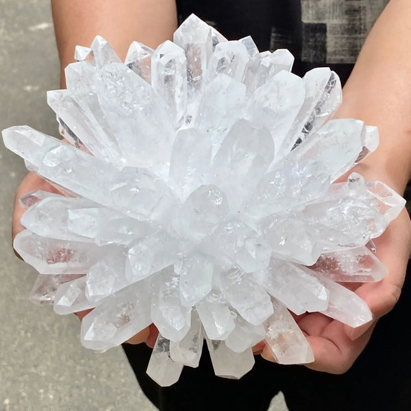White Quartz Crystal Cluster-ToShay.org