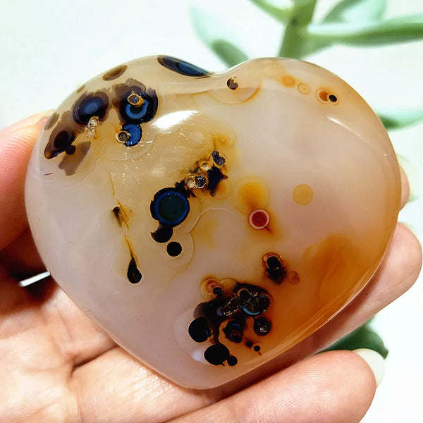 Yellow Moss Agate Heart-ToShay.org