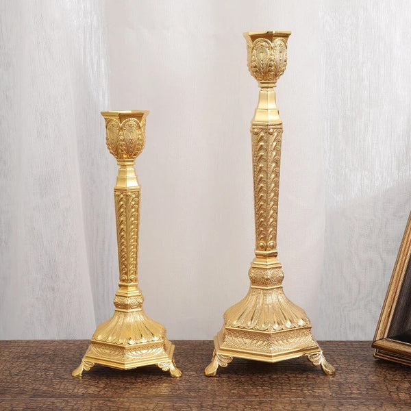 Mixed Embossed Candlesticks-ToShay.org