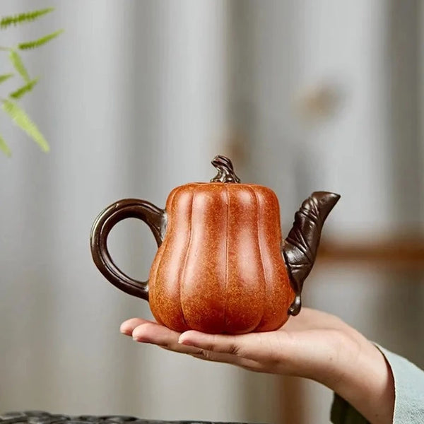 Pumpkin Clay Tea Pot-ToShay.org