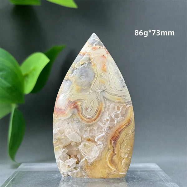 Yellow Crazy Agate Torch-ToShay.org