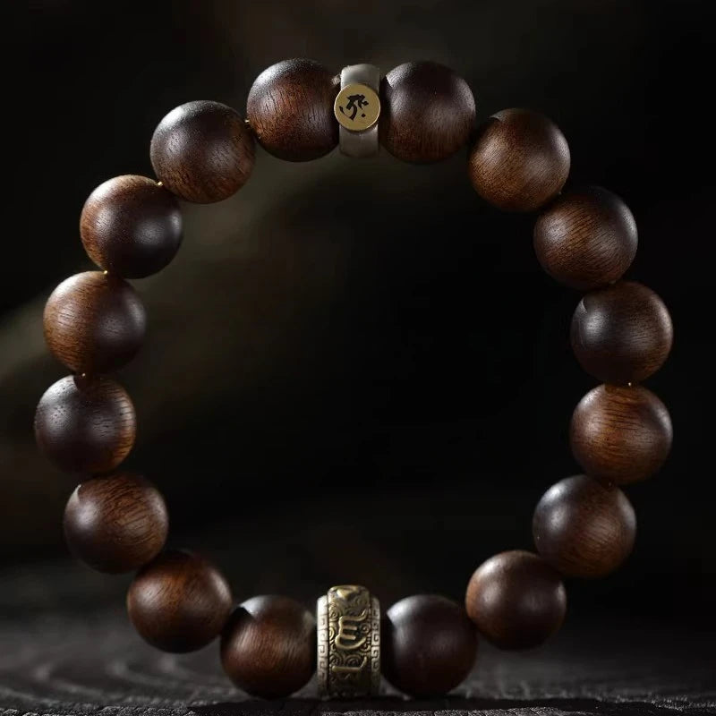 Wood Agarwood Bead Bracelet-ToShay.org