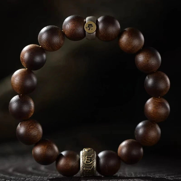 Wood Agarwood Bead Bracelet-ToShay.org