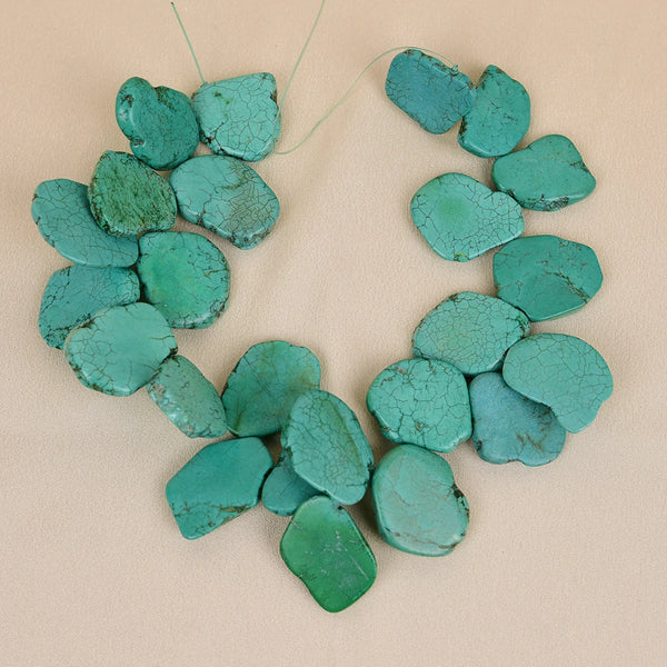 Green Turquoise Slab Beads-ToShay.org