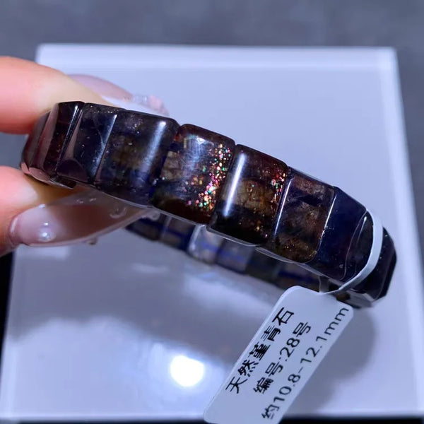 Blue Dichroite Cordierite Bracelet-ToShay.org