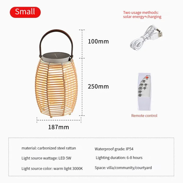 Rattan Garden Solar Light-ToShay.org