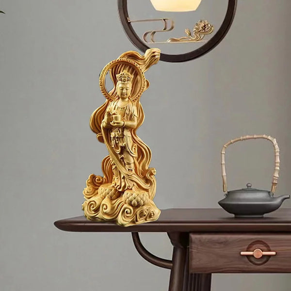 Wood Guanyin Statue-ToShay.org