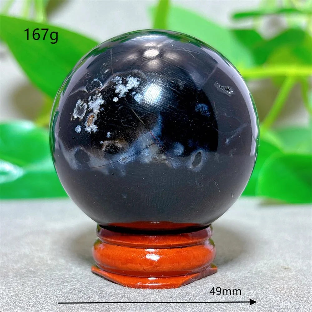 Black Silk Agate Ball-ToShay.org