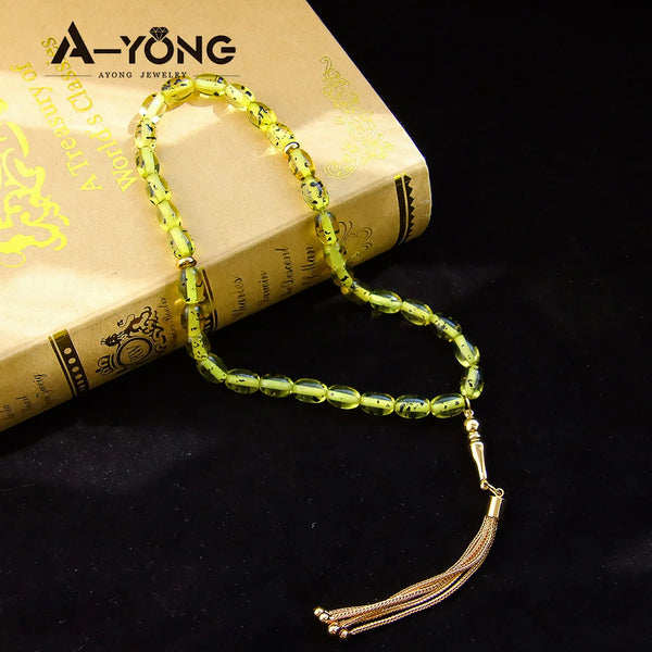 Yellow Amber Prayer Beads-ToShay.org